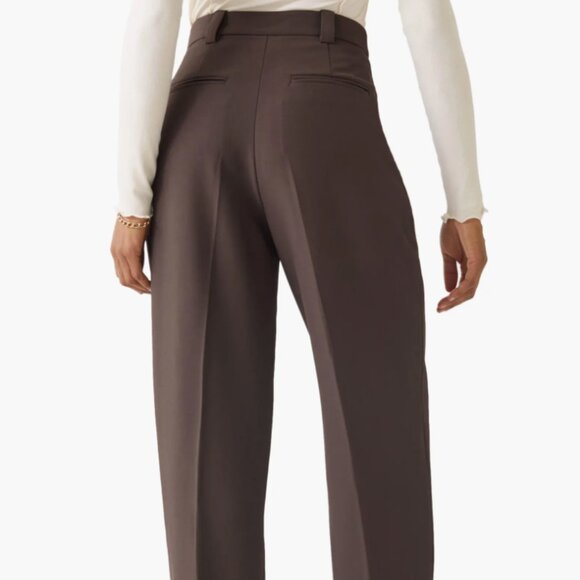 & Other Stories Tapered Cuff Trousers in Brown - Picture 2 of 7